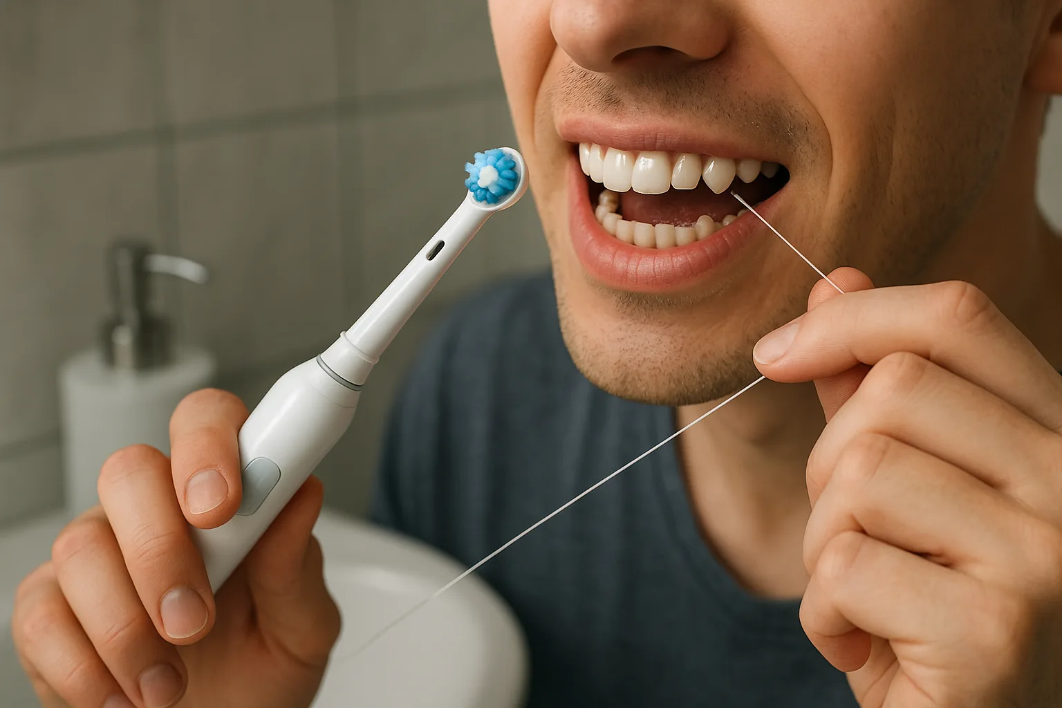 Zahnbuerste und Zahnseide kombinieren: richtige Reihenfolge und Technik